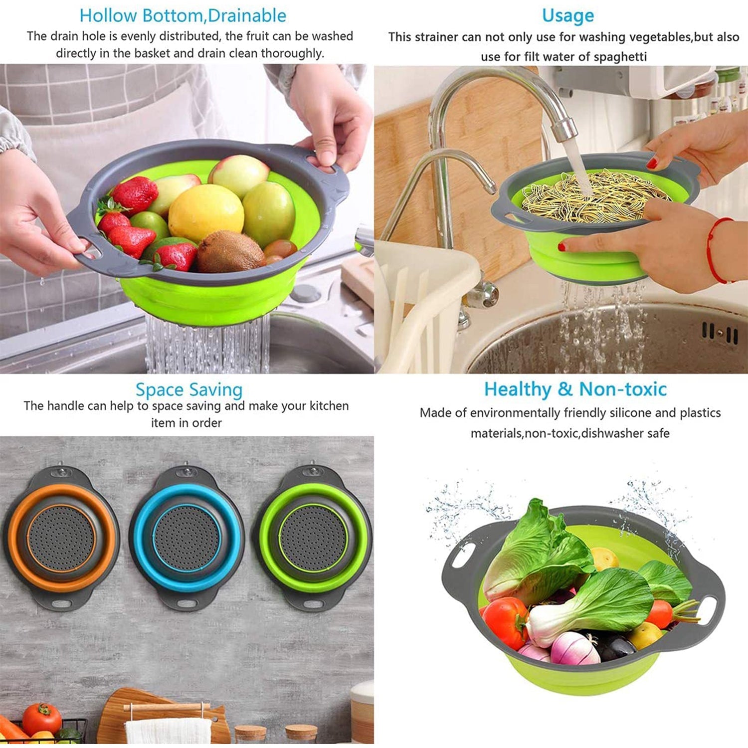 2712 Round Sili Strain used in all kinds of household and official kitchen purposes as a Foldable utensil. DeoDap 2712 Round Sili Strain used in all kinds of household and official kitchen purposes as a Foldable utensil. DeoDap
